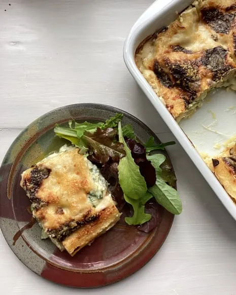 Rachel Roddy's Dish for Lasagne with Summer Squash and Three Cheeses